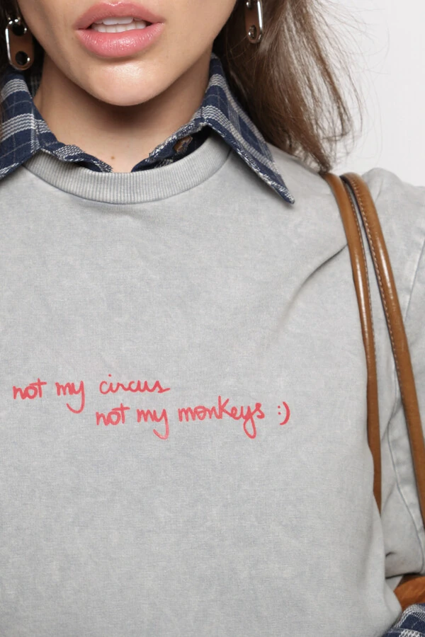T-Shirt Estonada Oversized Not My Monkeys