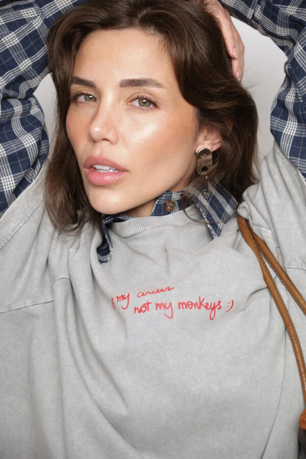T-Shirt Estonada Oversized Not My Monkeys