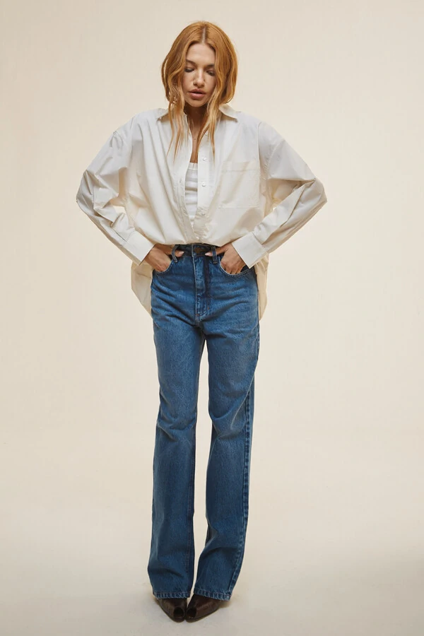 Calça Jeans New Reta Cintura Alta