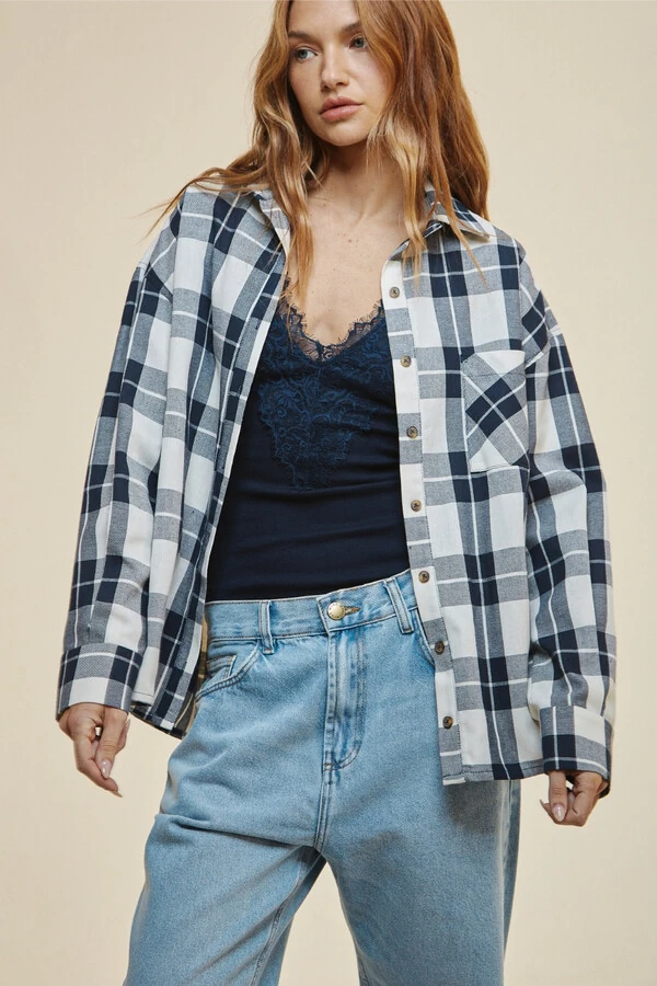 Camisa Xadrez Urban Marinho
