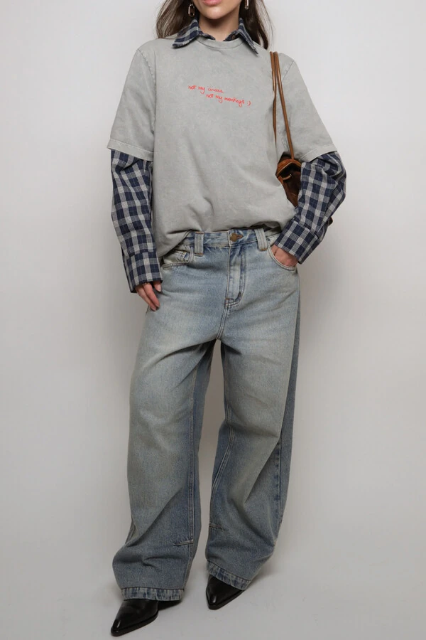 Calça Jeans Oversized Cintura Baixa