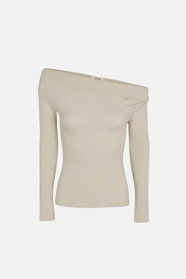 Blusa Manga Longa Assimétrica