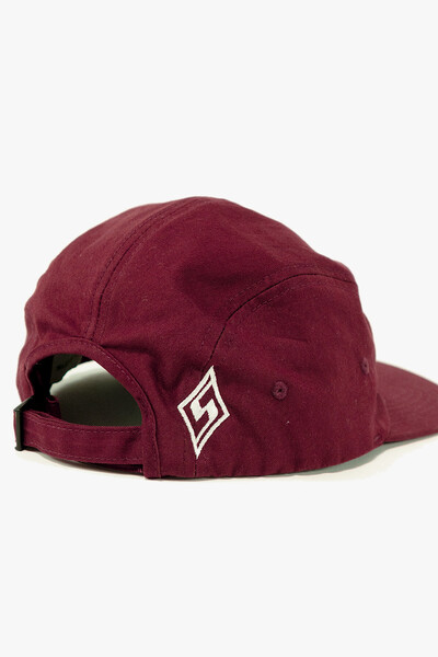 FotoBoné Five Panel Silver Vermelho Bordô