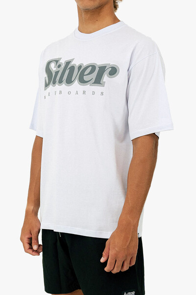 Foto Camiseta Oversized Silver Escrito Over