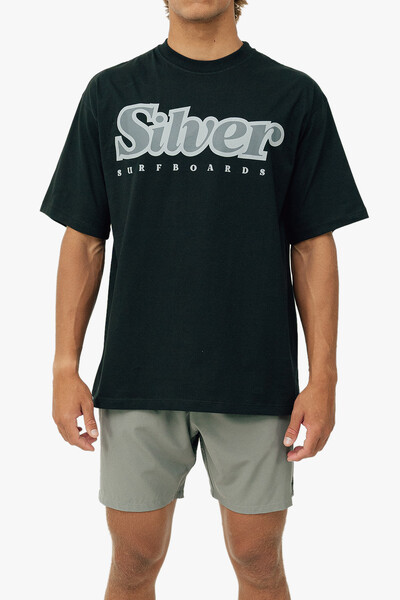Foto Camiseta Oversized Silver Escrito Over