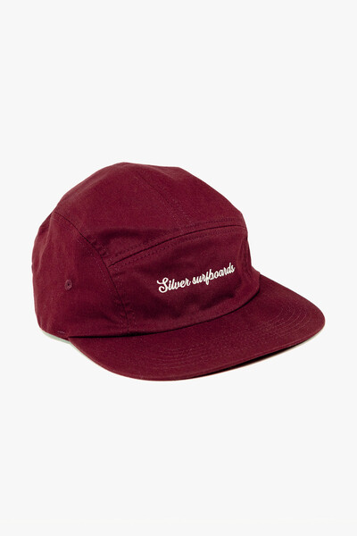 Foto Boné Five Panel Silver Vermelho Bordô