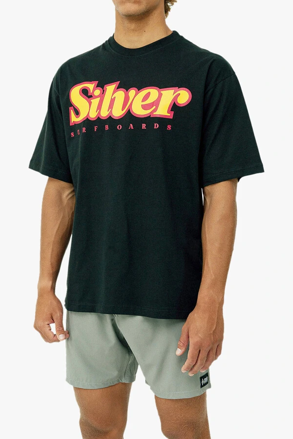 Camiseta Oversized Silver Escrito Over