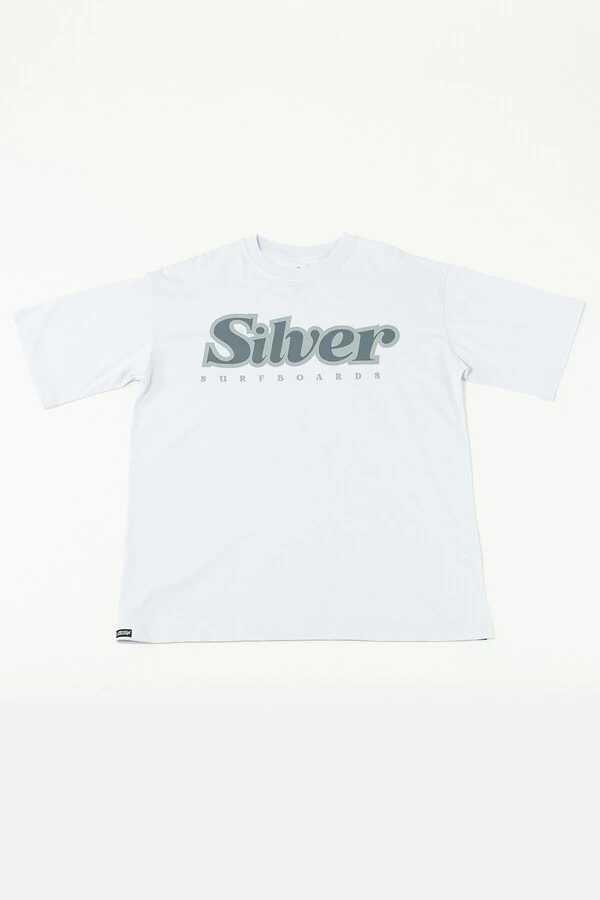 Camiseta Oversized Silver Escrito Over