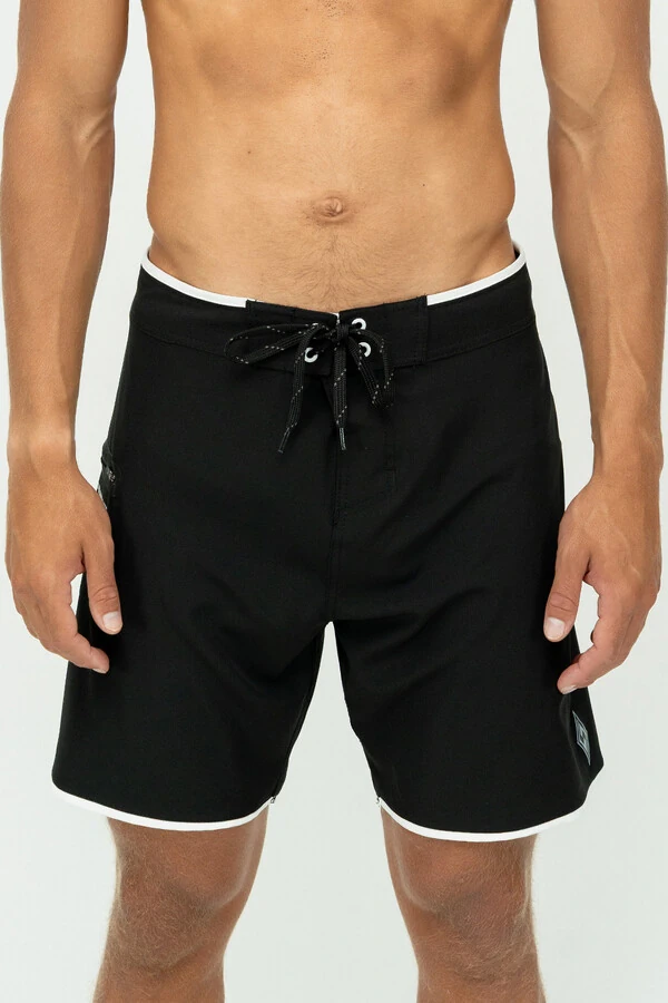 Boardshort High Flyer 18” Silver Preto e Branco