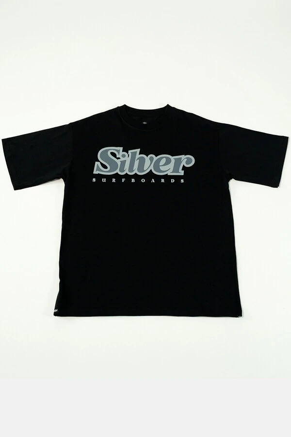Camiseta Oversized Silver Escrito Over