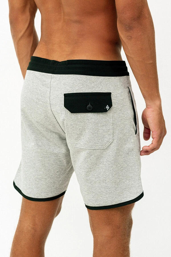 Bermuda Comfort Moletinho Silver 17” Cinza