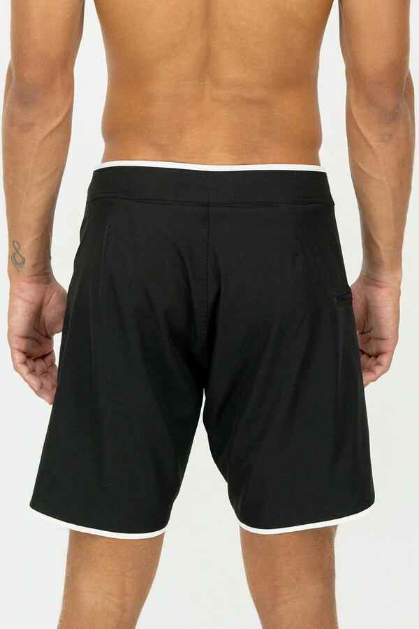 Boardshort High Flyer 18” Silver Preto e Branco