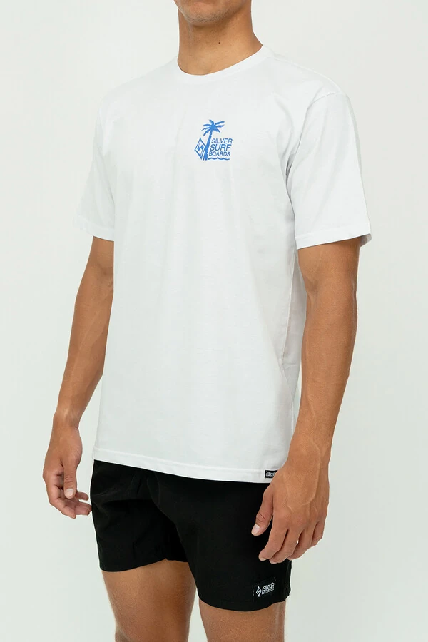 Camiseta Regular Fit Silver Palm Beach