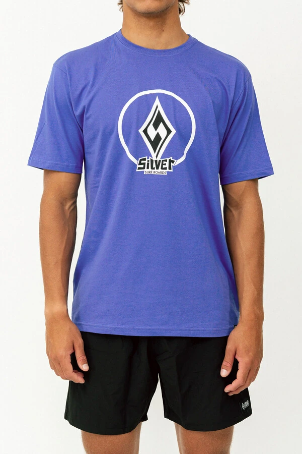 Camiseta Regular Fit Silver Logo Globe