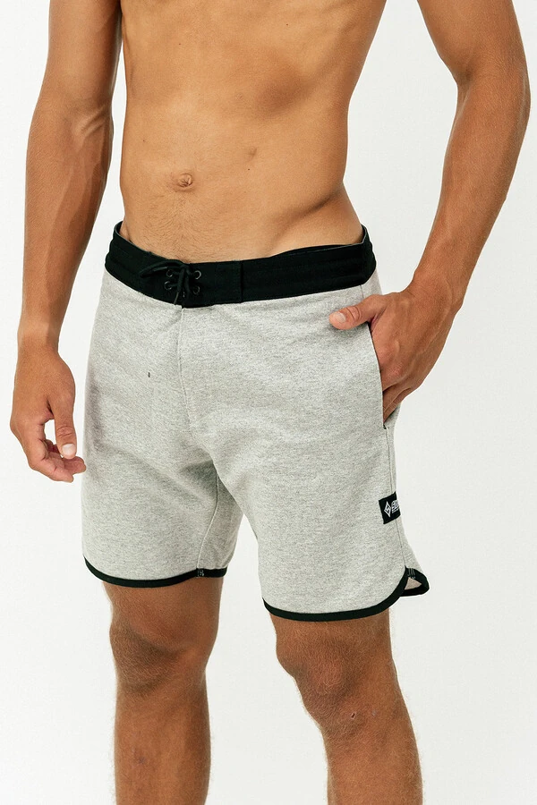 Bermuda Comfort Moletinho Silver 17” Cinza