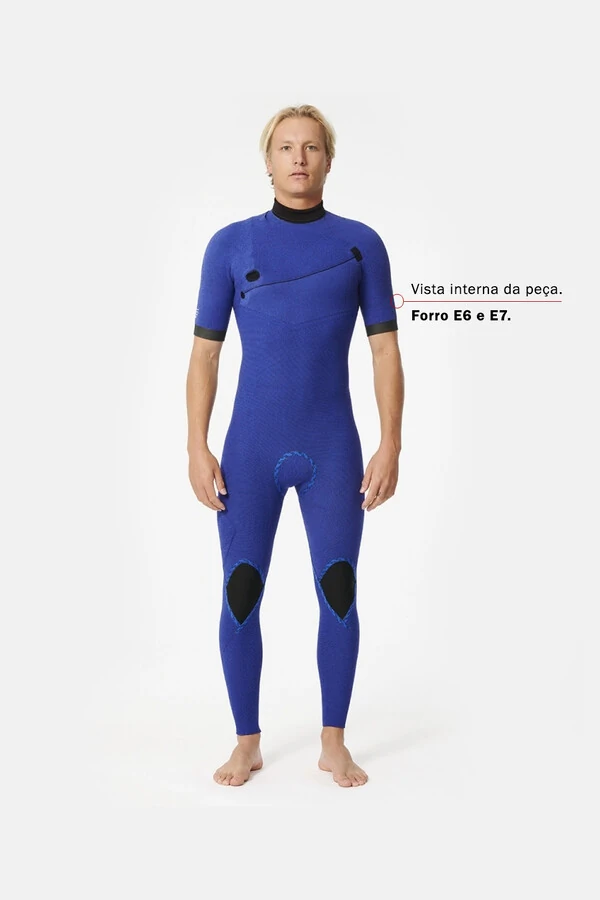 Long John Manga Curta E-Bomb 2/2MM Zip Free