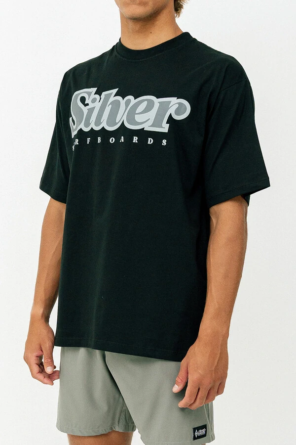 Camiseta Oversized Silver Escrito Over