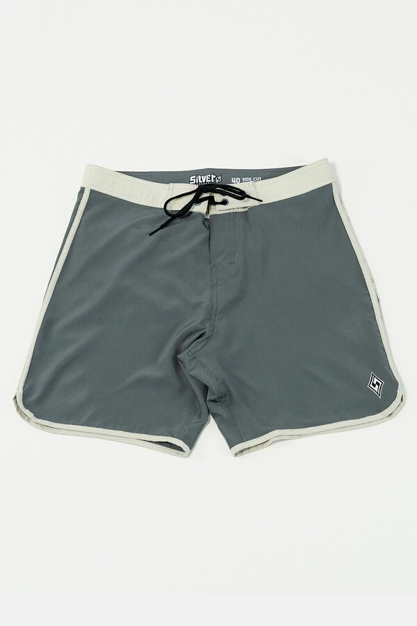 Boardshorts Silver Side Cut 18” Cinza Chumbo