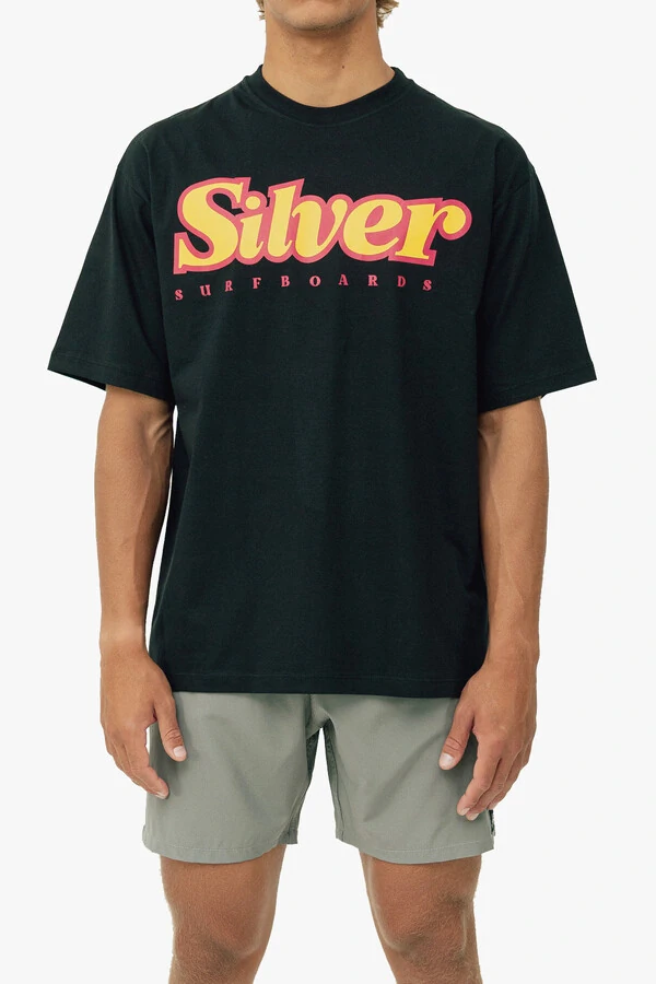 Camiseta Oversized Silver Escrito Over