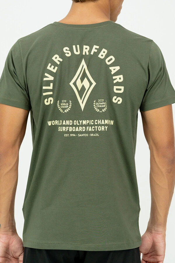 Camiseta Modern Fit Silver World Olympic Champ