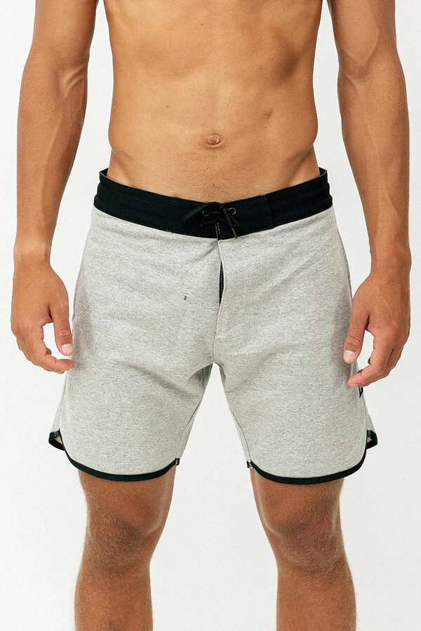 Bermuda Comfort Moletinho Silver 17” Cinza