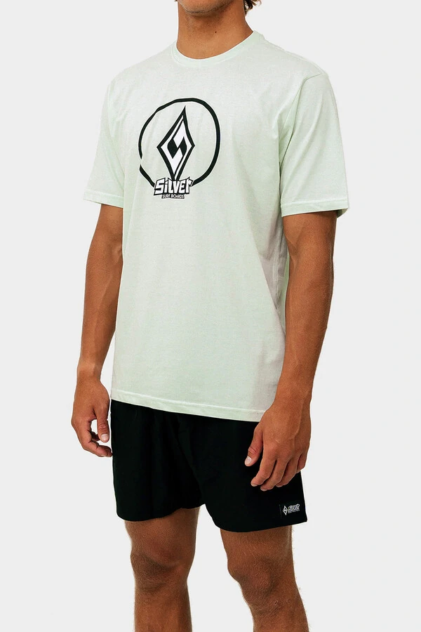 Camiseta Regular Fit Silver Logo Globe