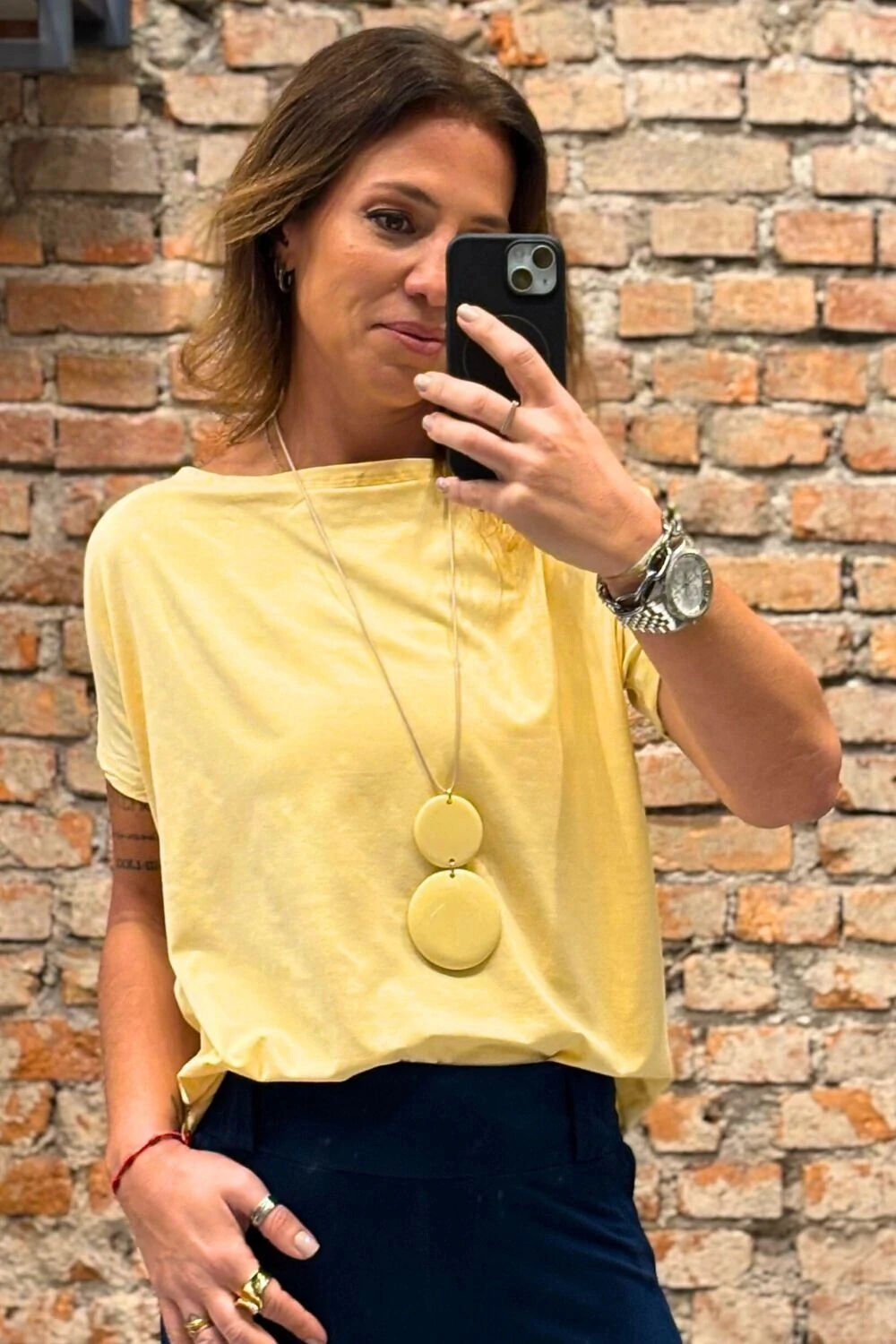 Blusa Decote Canoa Lisa