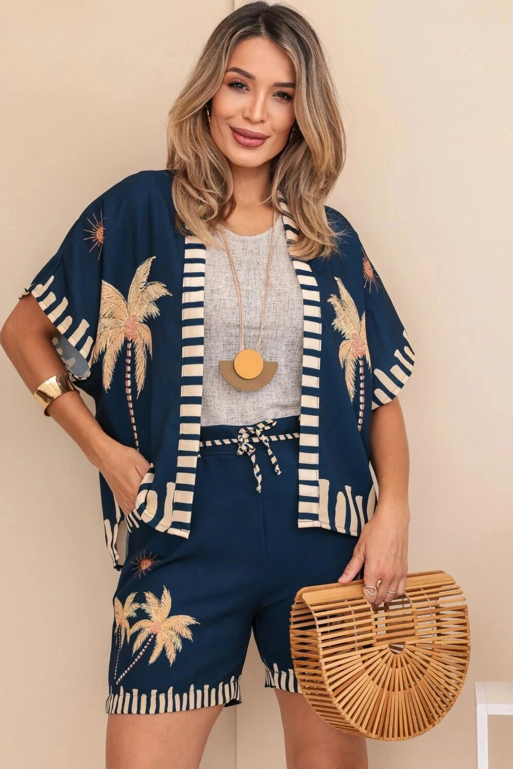 Kimono Tecido Plano estampa EXCLUSIVA