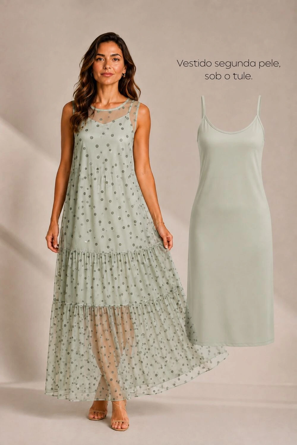 Foto Vestido Tule Regata