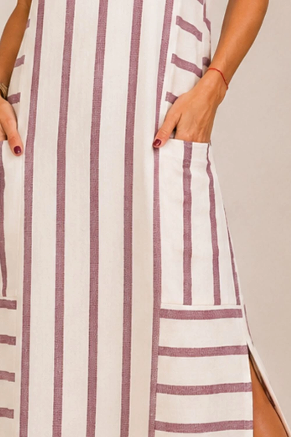 Foto Vestido Listras em Viscolinho