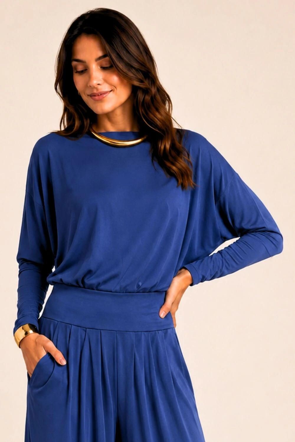 Foto Blusa Morcego Manga Longa em Fluity