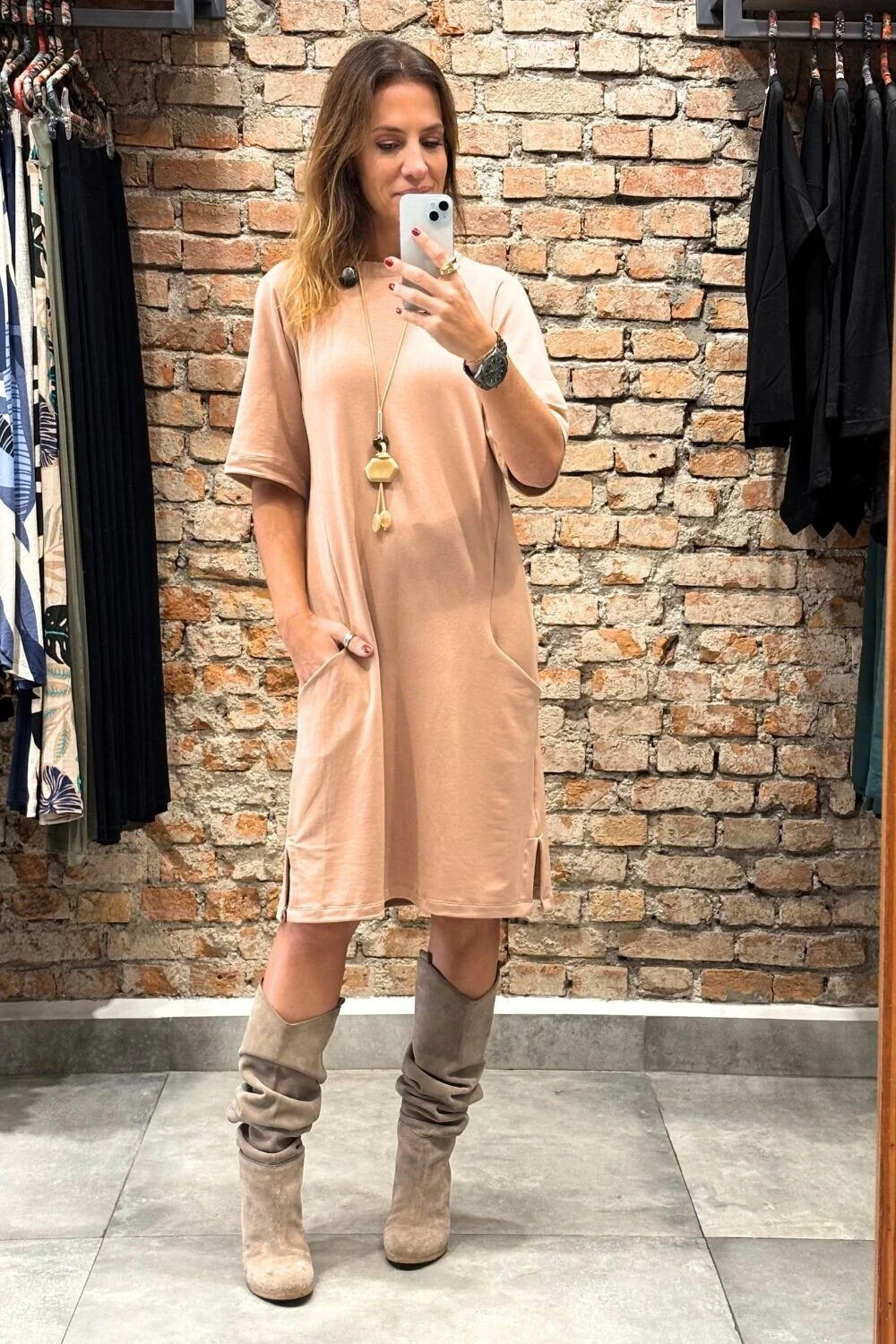 Vestido em Moletinho Gaia