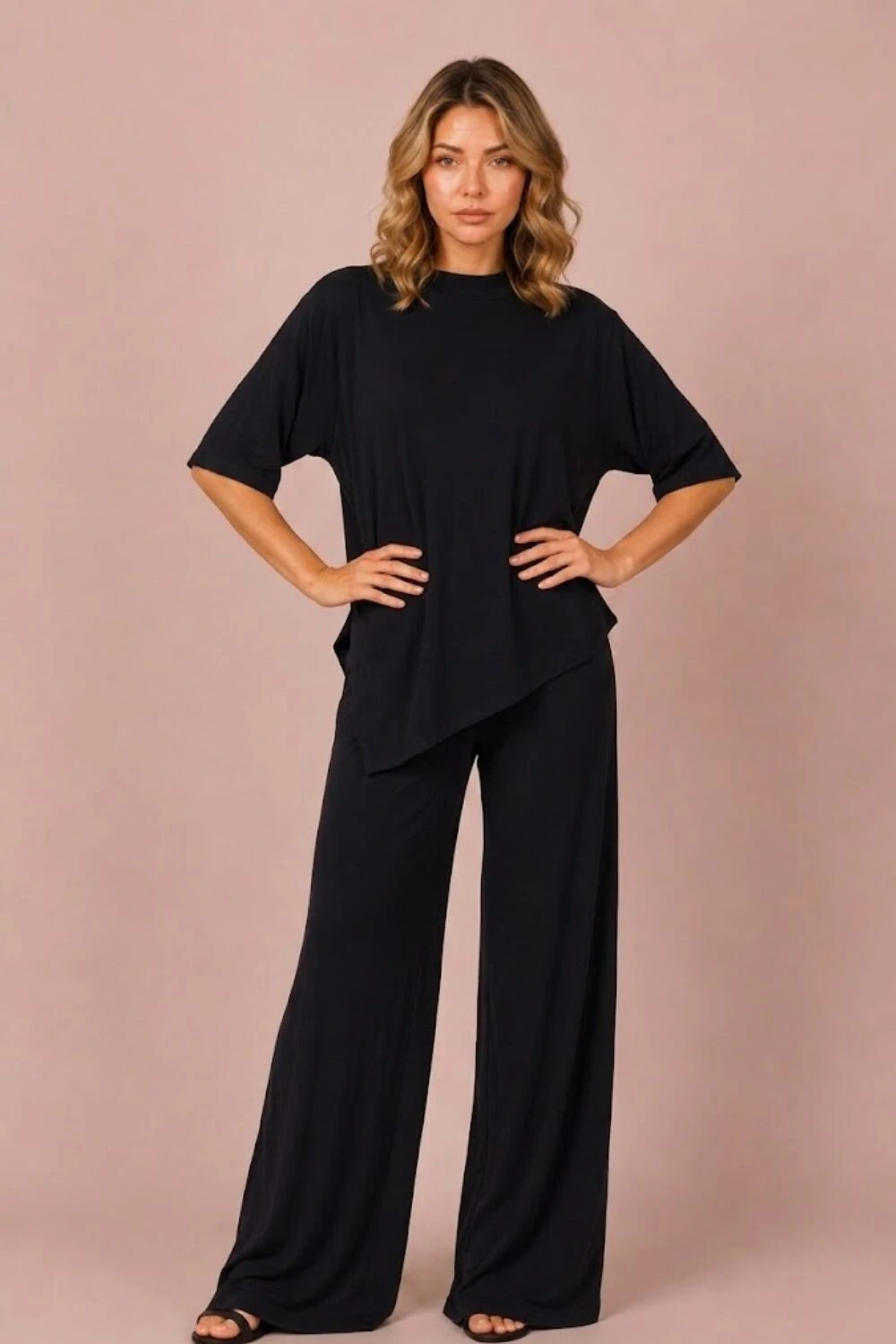 FotoBlusa Livia com golinha assimétrica em malha