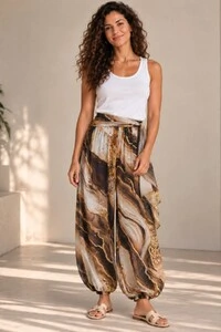 Calça aladim Jade em Tule