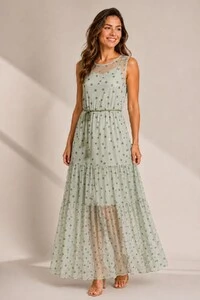 Vestido Tule Regata