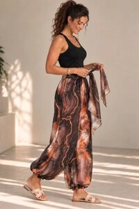 Calça aladim Jade em Tule