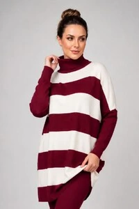 Blusa Manga Longa Listrada em Lãzinha premium