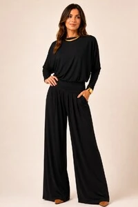 Blusa Morcego Manga Longa em Fluity