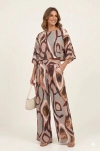 Pantalona Celeste Tecido Fluity