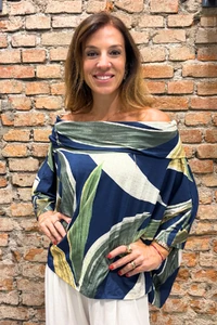 Blusa Ombro a Ombro Areta Estampada