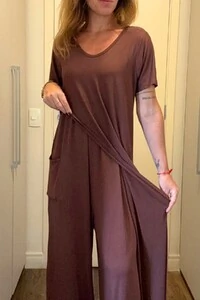 Macacão com Sobreposição Clarice em malha