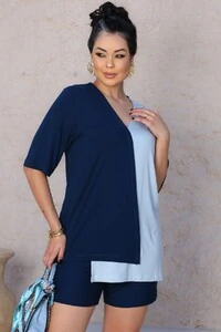 Blusa Bicolor em malha Serena