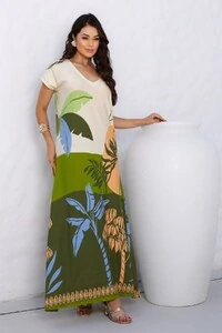 Vestido em Malha Estampado Alba