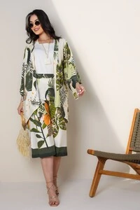 Kimono Esmeralda Estampado- Tam. Único