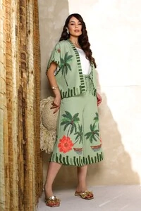 Conjunto Céu e Mar Pantacourt + Kimono