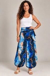 Calça aladim Jade em Tule