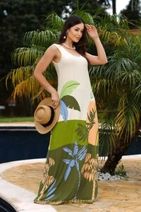 Vestido Longo Regata em malha Lunara