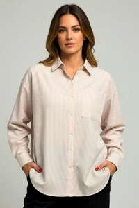 Camisa Oversized em Algodão