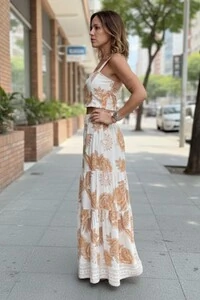 Conjunto Saia e Top em viscose