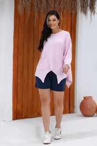 Bermuda em malha Oceania com cordão na cintura